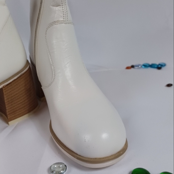 White Ankle Boots for Women - Picture 9 of 9